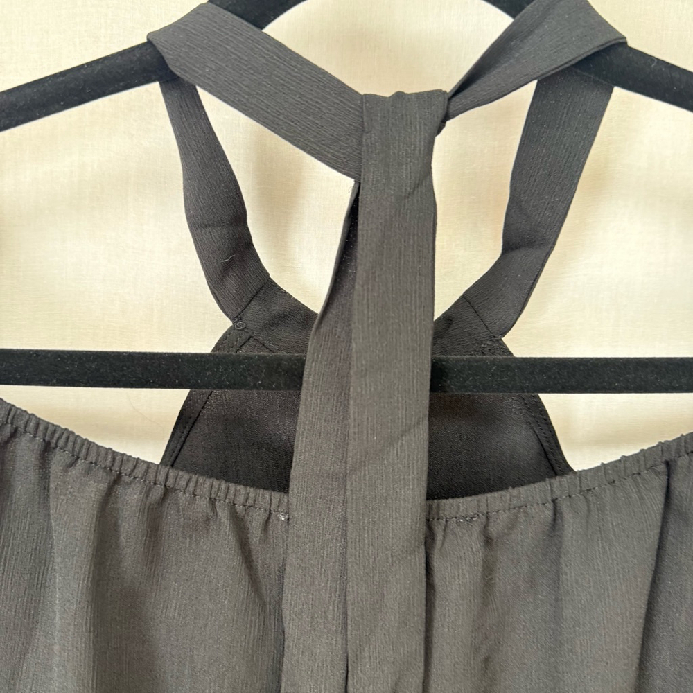 Women's After Market Blouse halter LS Top, Size M Black - Picture 8 of 12